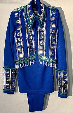 Youth Royal Blue Bolero and Horsemanship Set